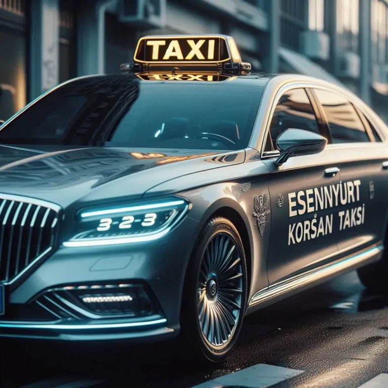 Esenyurt mahallelerinde hizmet veren bir taksi görseli